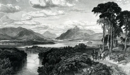 Loch Lomond, grabado por Thomas Brown, de 